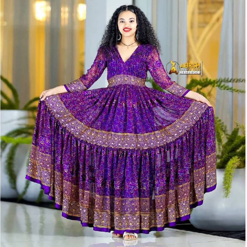 Incredible Offers Custom Ethiopian Chiffon Maxi Dress