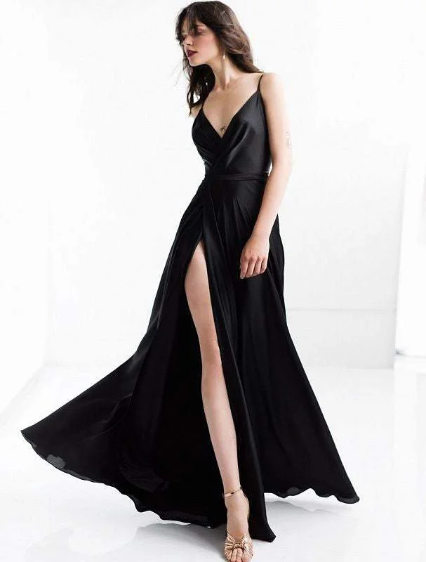 Mega Sale Riesling Black Evening Dress