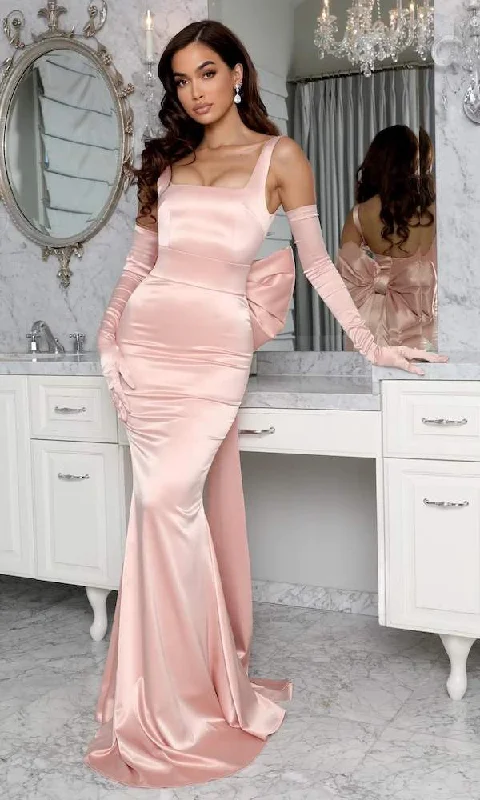 Early Access Fitted Pink Evening Dress