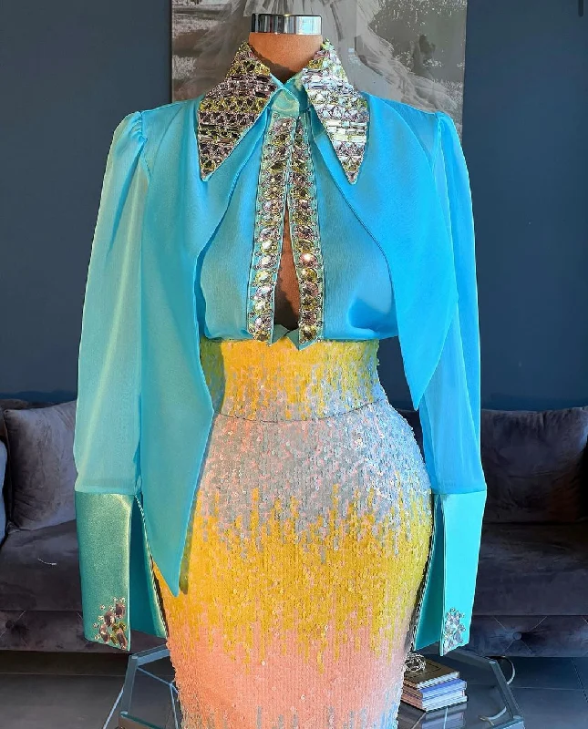 Limited Availability 2 Piece Outfits Skirt Long Sleeve Shirt Dress