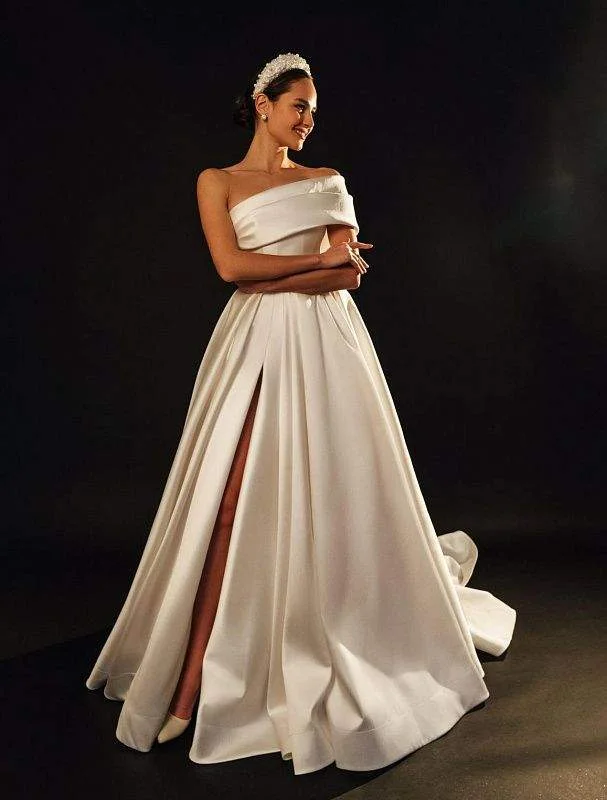 Fantastic Deals Stylish One Shoulder Wedding Dress