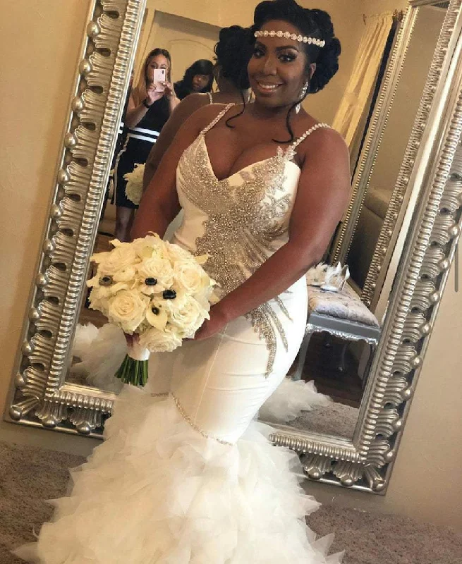 Blowout Deals Mermaid Wedding Gown With Stones