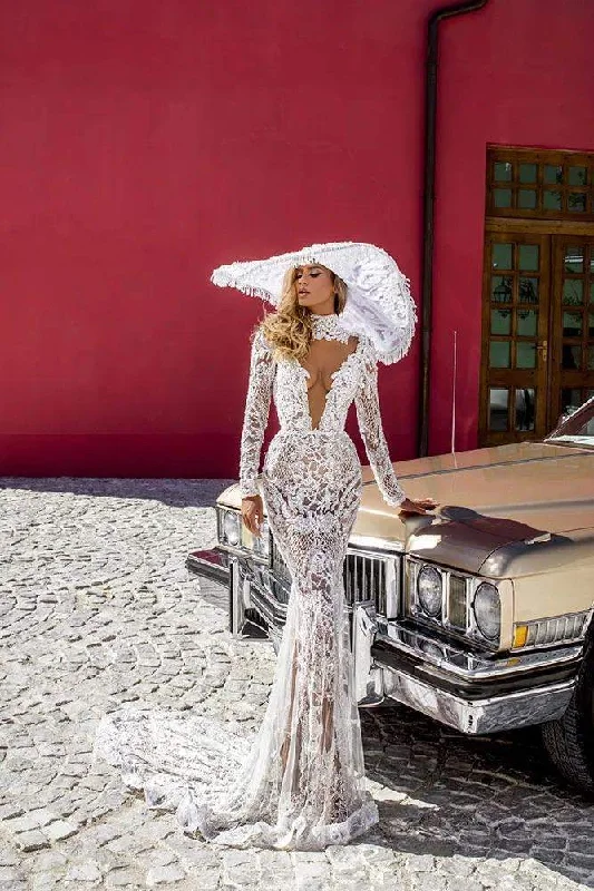 Markdowns Laced Wedding Dress with Hat