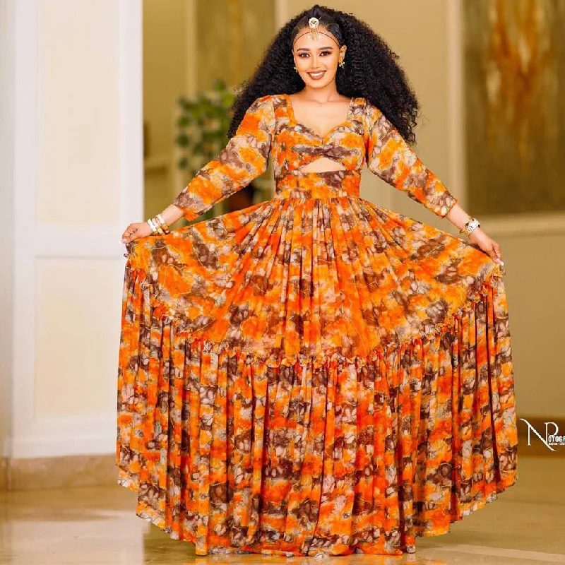Exclusive Online Offer Hewan Ethiopian Chiffon kemis