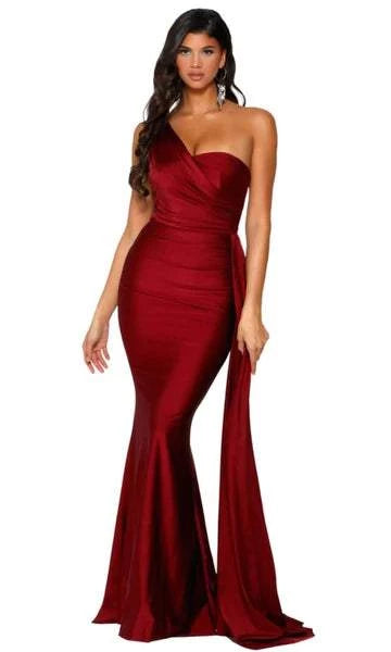 Discount Deals Woolen Red Evening Dress