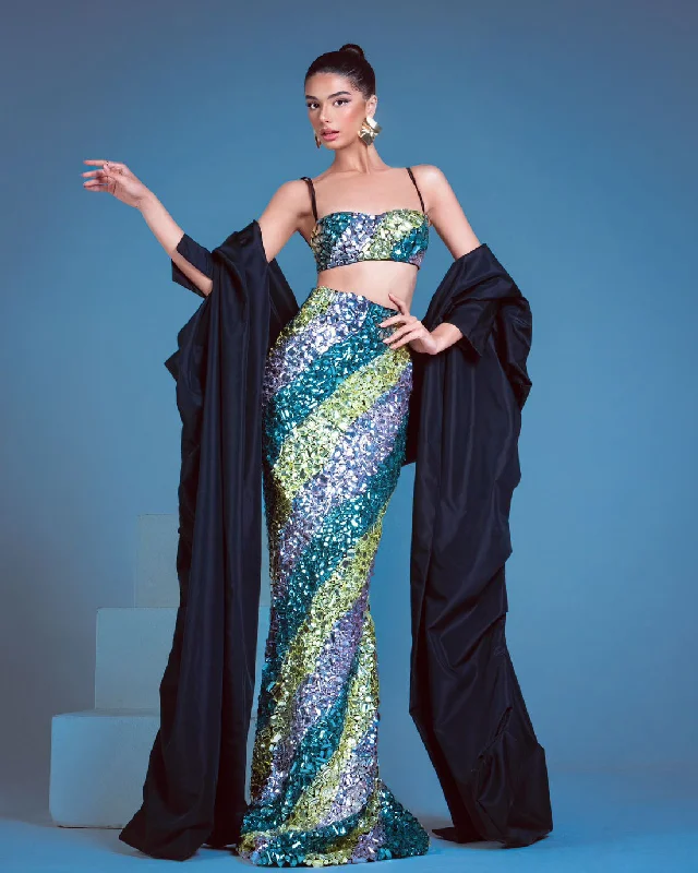 Instant Discount Fringed Evening Dress