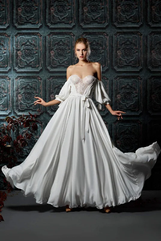 Huge Savings Kermes White Wedding Dress