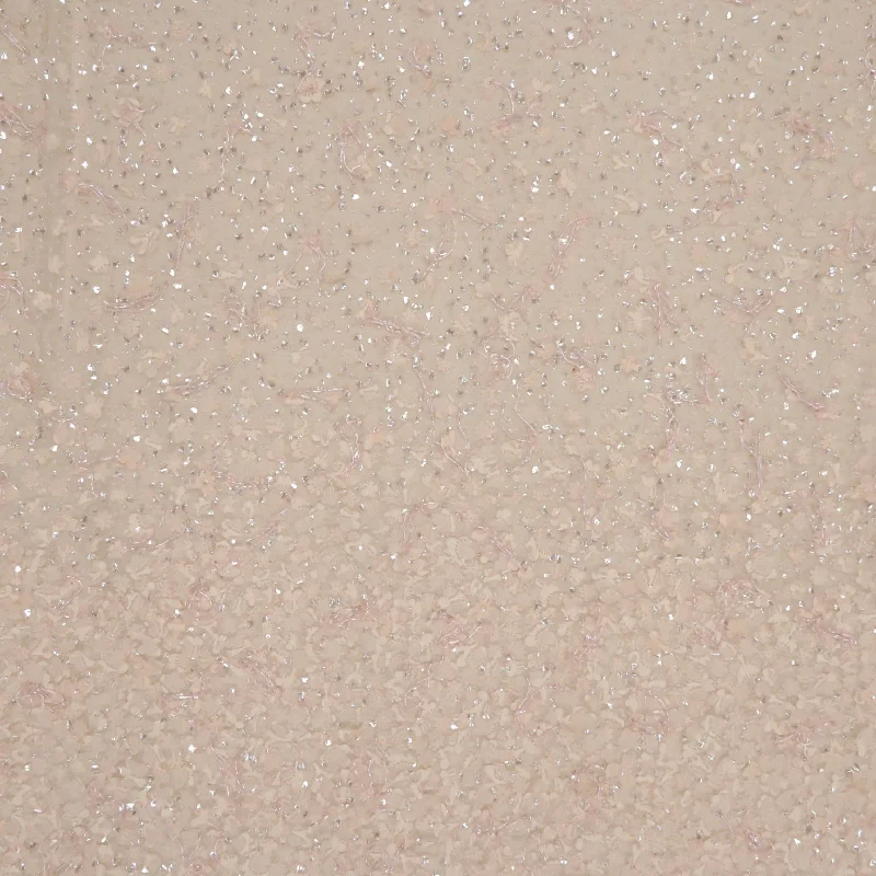 Lowest Prices Pink Sequins and Flakes Embroidered Tulle Fabric