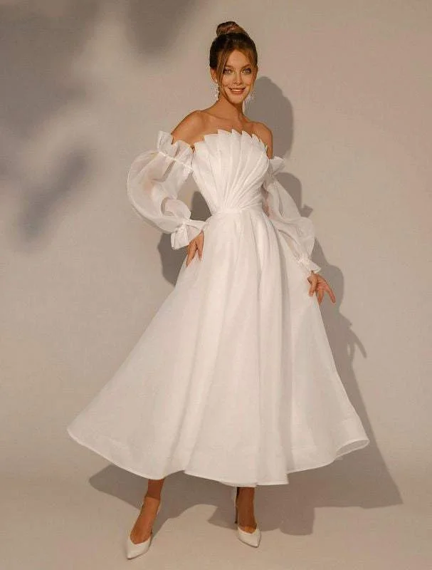 New Deals Visual White Wedding Dress