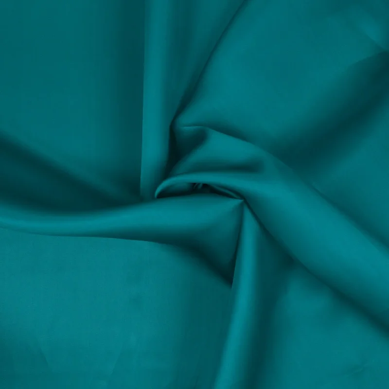 Best Seller Solid Turquoise Silk Satin Organza Fabric 54" 12mm