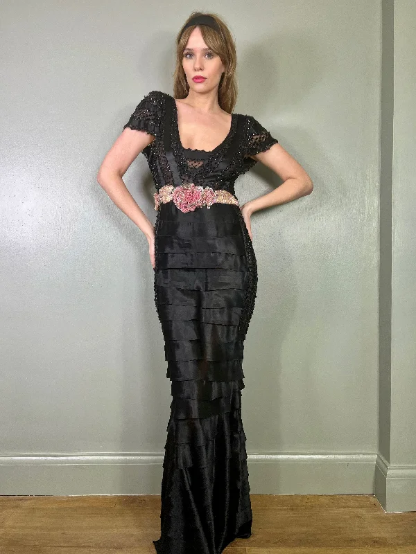 Super Bargain Bisoux, 30s tiered beaded dress