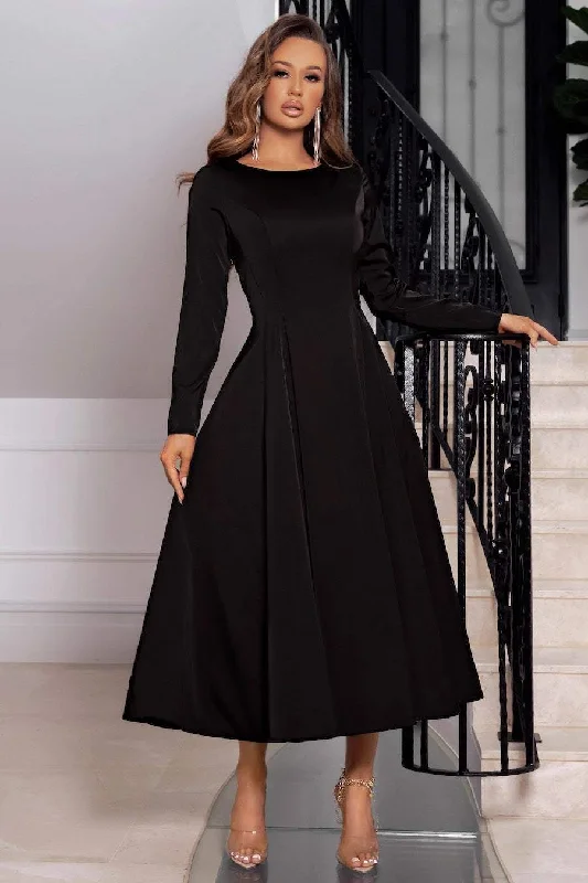 Super Savings BLACK BASIC EVENING DRESS