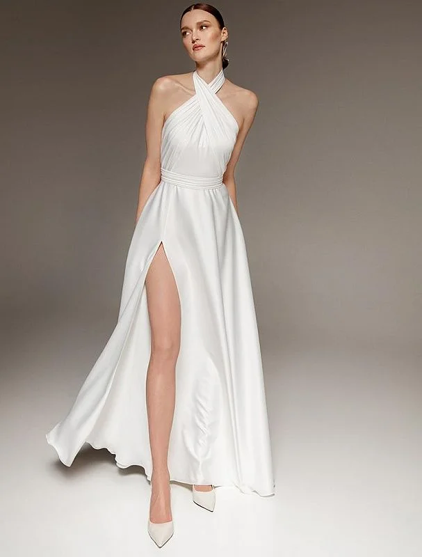 Price Reduction High Toned White Wedding Dress