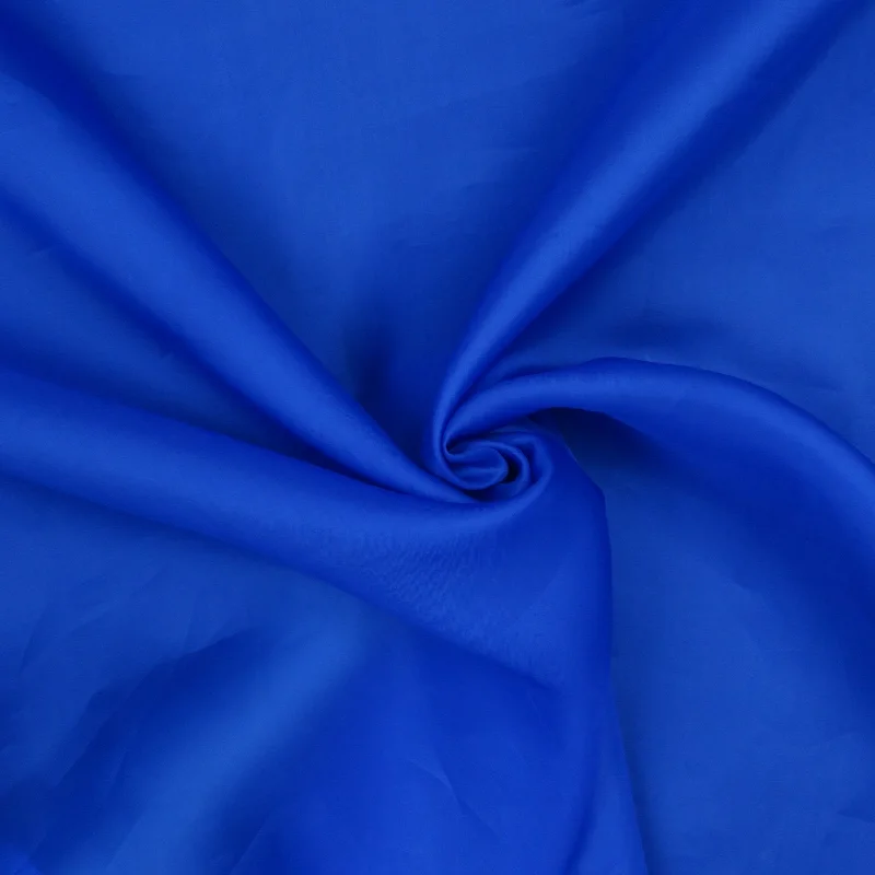 Price Reduction Solid Royal Blue Silk Satin Organza Fabric 54" 12mm