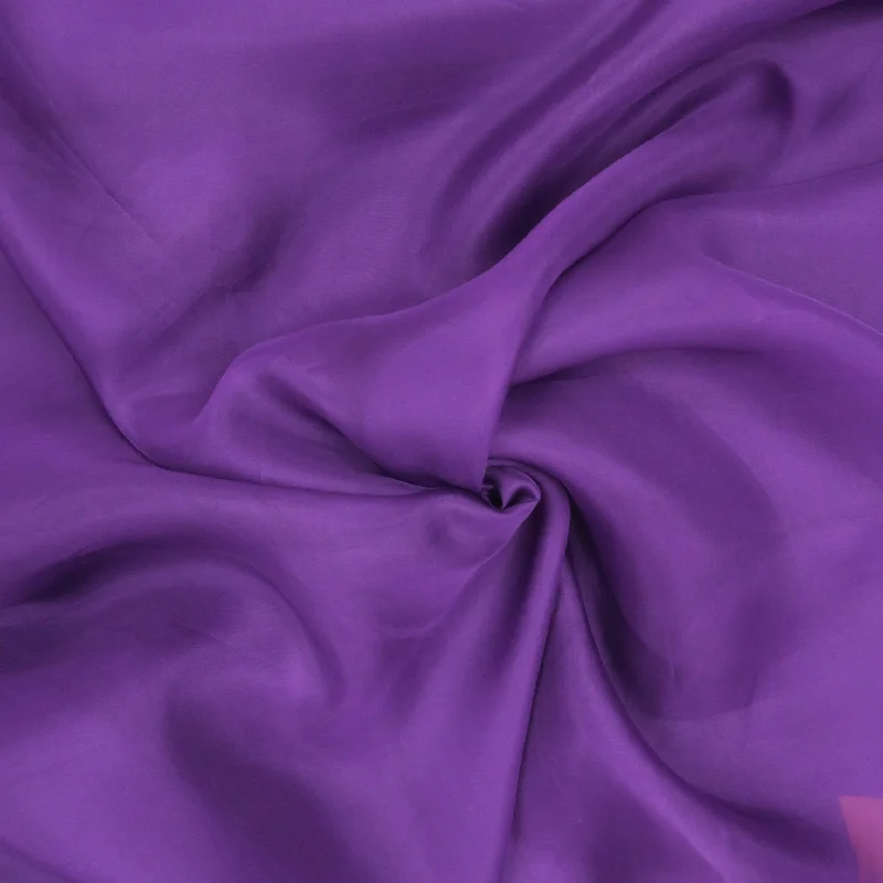 Price Drop Solid Eggplant Silk Organza Fabric 54" 8mm