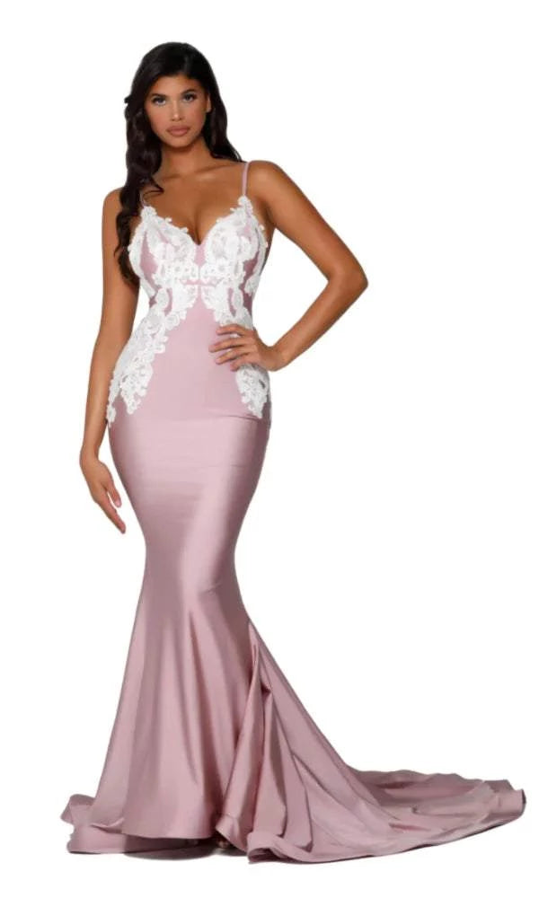 Markdown Madness Filmy Pink Evening Dress