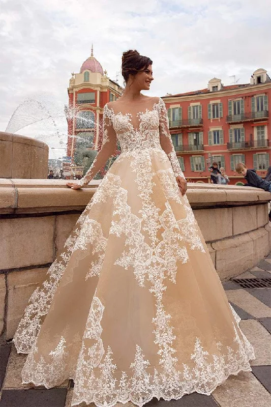 Bargain Prices Natural Calico Cream Wedding Dress