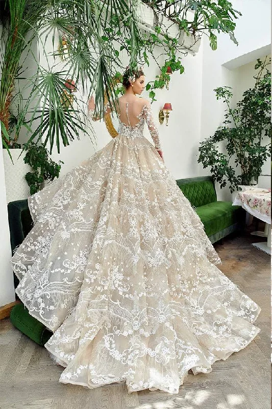 Today’s Deal Royal Wedding Gown Long Sleeves