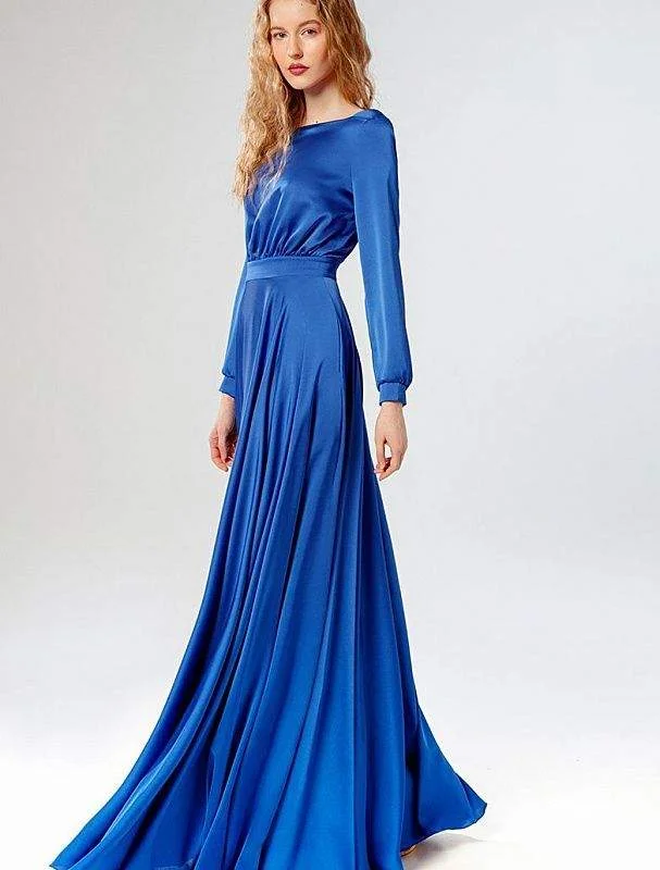 Deal of the Day Stand Blue Evening Dress