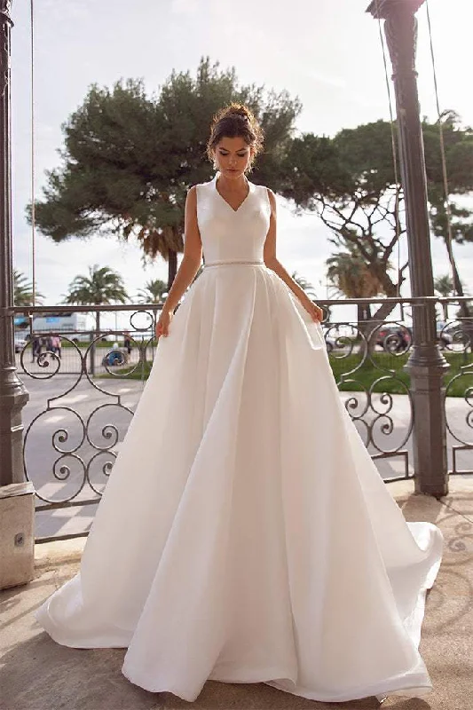 Blowout Sale Satin Ball Gown With Pearls