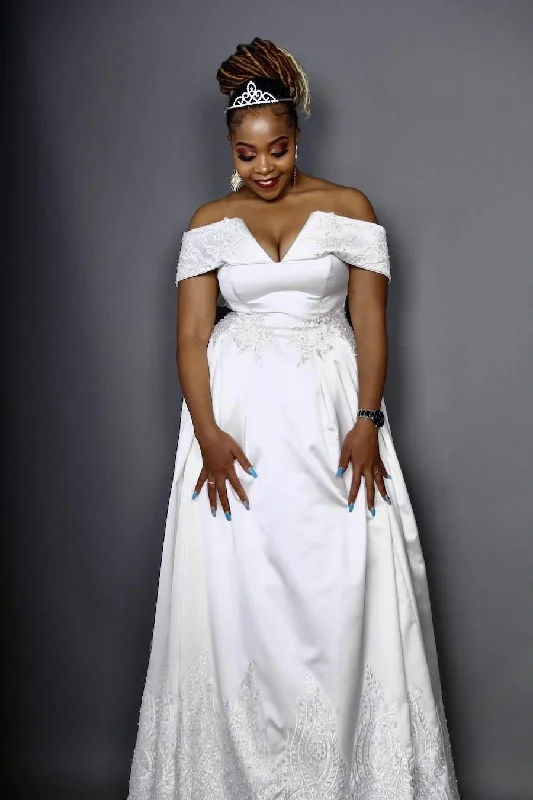 Shop and Save A-line Wedding Dress with Beads