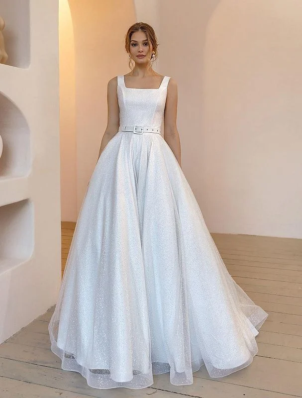 Steals and Deals Luminous White Wedding Dress