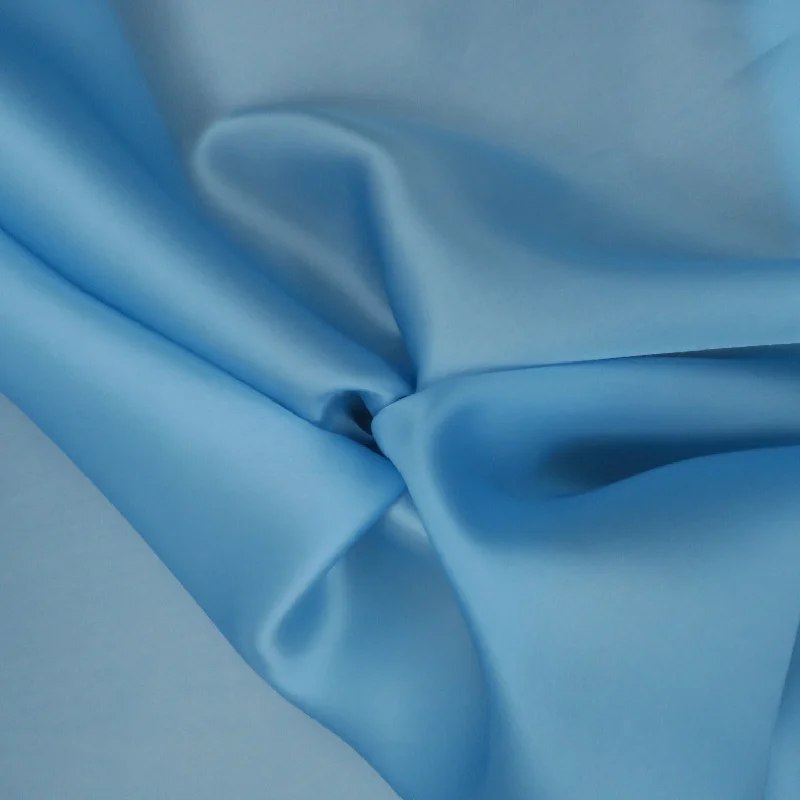 New Deals Solid Blue Silk Satin Organza Fabric 54" 12mm