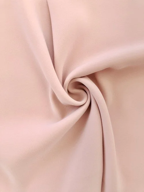 Discount Mania Crepe Pink Solid Semi Stretch Crepe Petalo Di Rosa Fabric