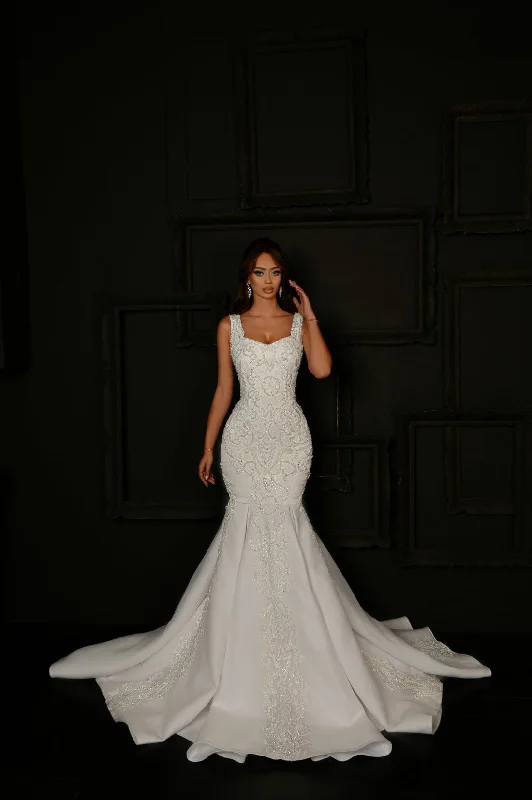 Massive Deals Poignant Mermaid White Wedding Dress
