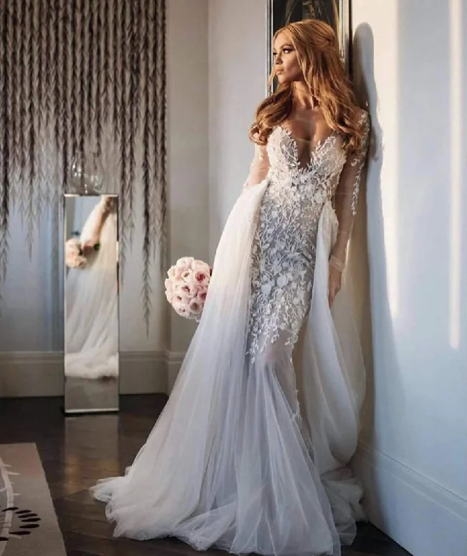 Overstock Sale Light Princess Wedding Gown