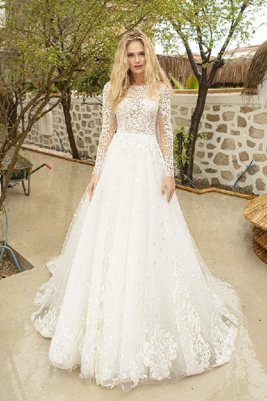 Year-End Sale Cotton White Wedding Dress