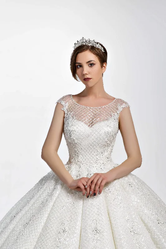 Extra Savings White Ball Gown Lace Dress