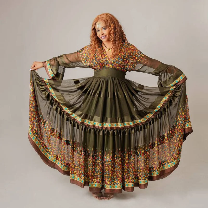Markdown Madness Suzan Habesha Chiffon Dress