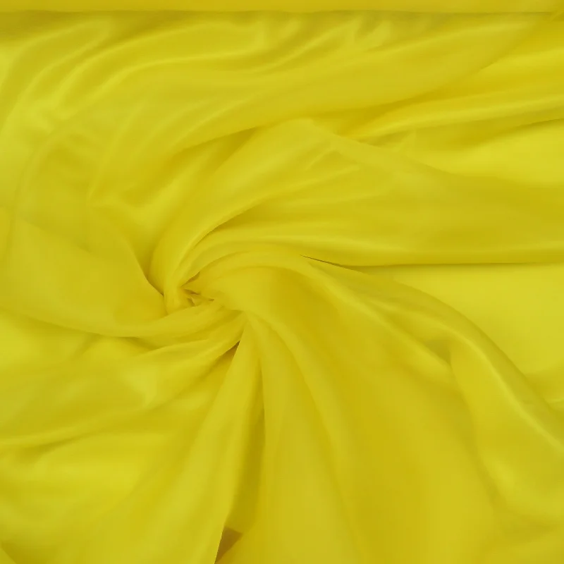 Referral Discount Solid Yellow Silk Organza Fabric 54" 8mm