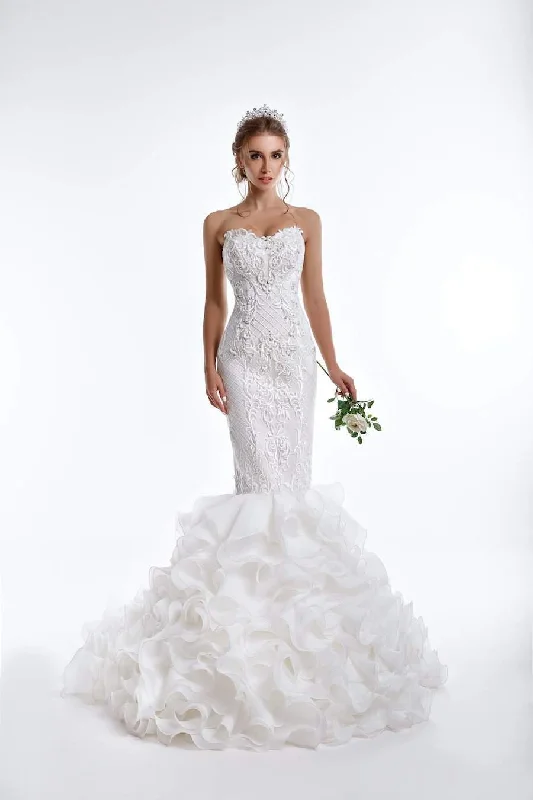 New Deals Mermaid Off-White Wedding Gown