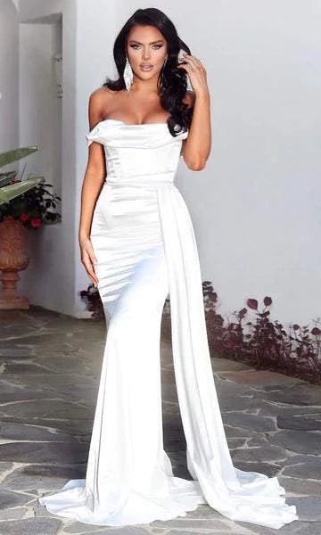 Hurry In Different Whites Evening Dress