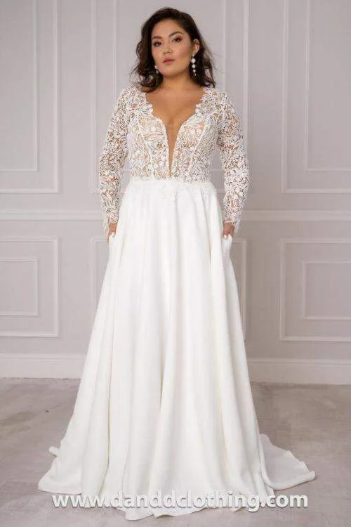 Exclusive Online Offer A-Line Wedding Gown With Lace