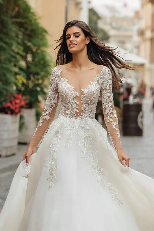 Mega Sale Porcelain White Wedding Dress