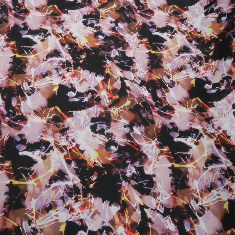 Online Only Black, White, Yellow Spandex Stretch Fabric