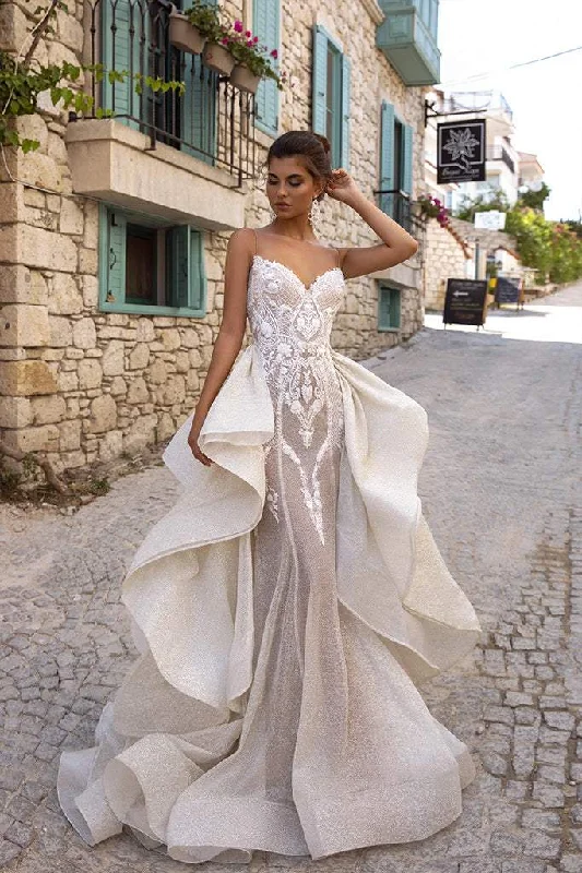 Year-End Clearance Corset Wedding Gown With Train