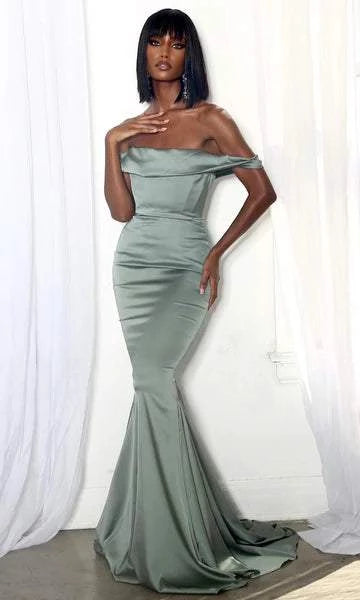 Online Exclusive New Grey Evening Dress