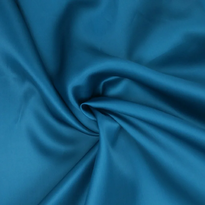 Clearance Sale Solid Teal Silk Satin Organza Fabric 54" 12mm