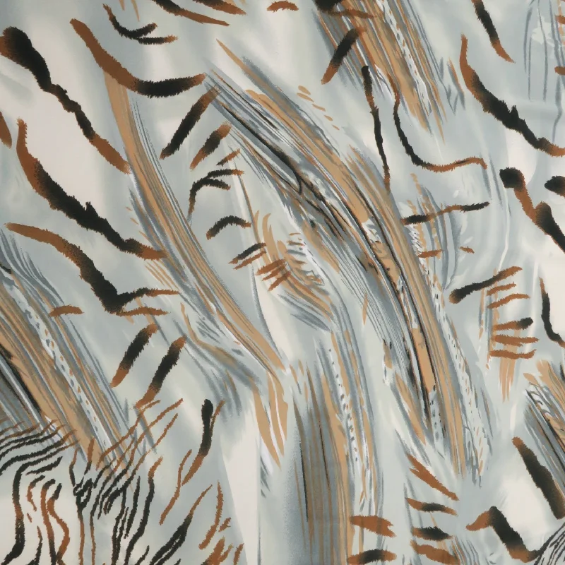 TIME-Limited Offer Beige and Black Animal Print Jersey Stretch Fabric