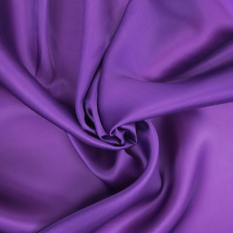 Weekend Deal Solid Eggplant Silk Satin Organza Fabric 54" 12mm