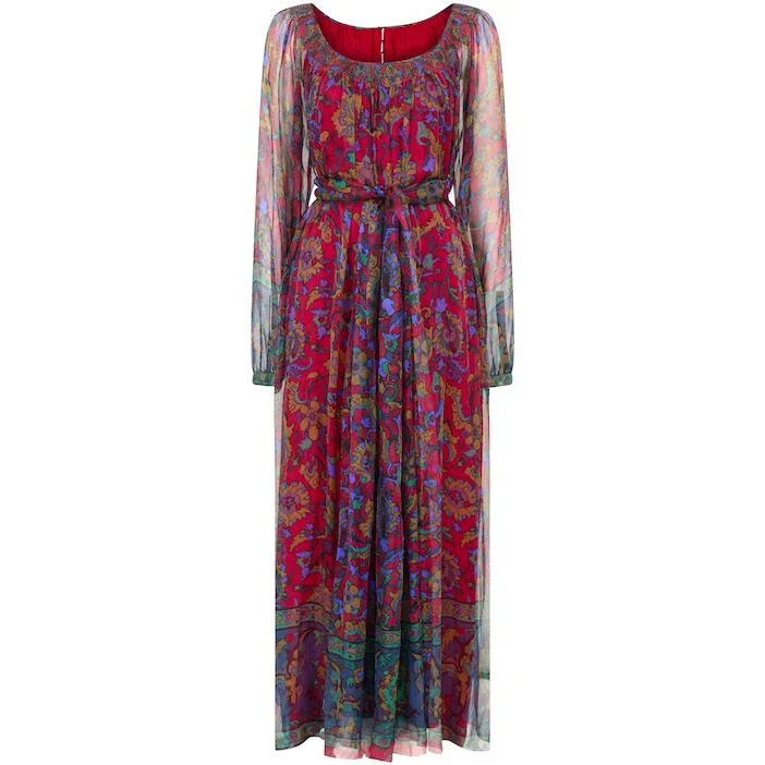 Take Advantage Hanae Mori Haute Couture Printed Silk Chiffon Dress