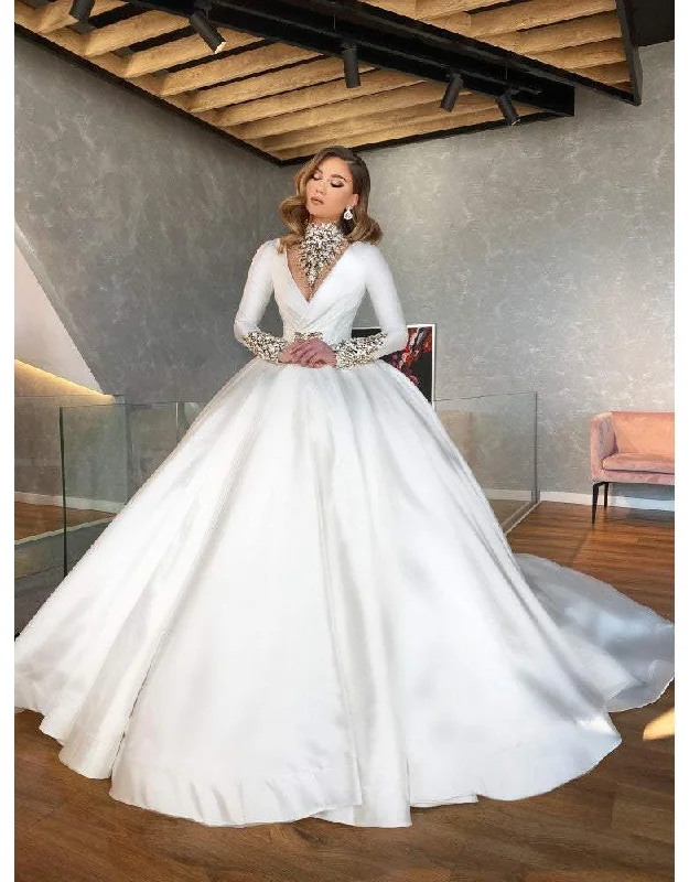 Price Slash Ball Gown With Swarovski Stones