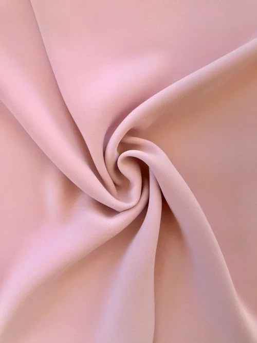 Deal of the Week Light Pink Solid Semi Stretch Crepe Petalo Di Rosa Fabric
