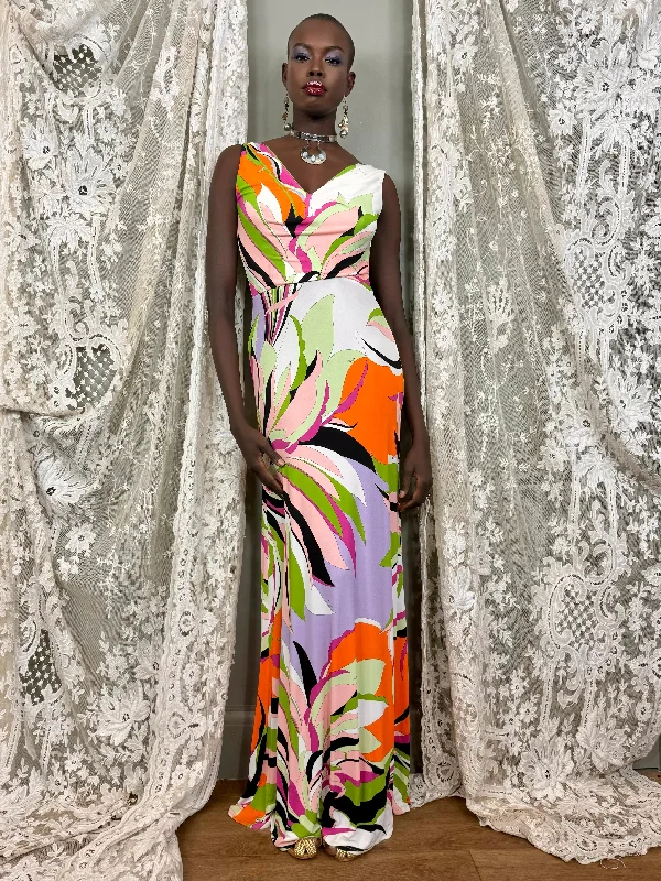 Special Price Pucci, 80s print silk long dress