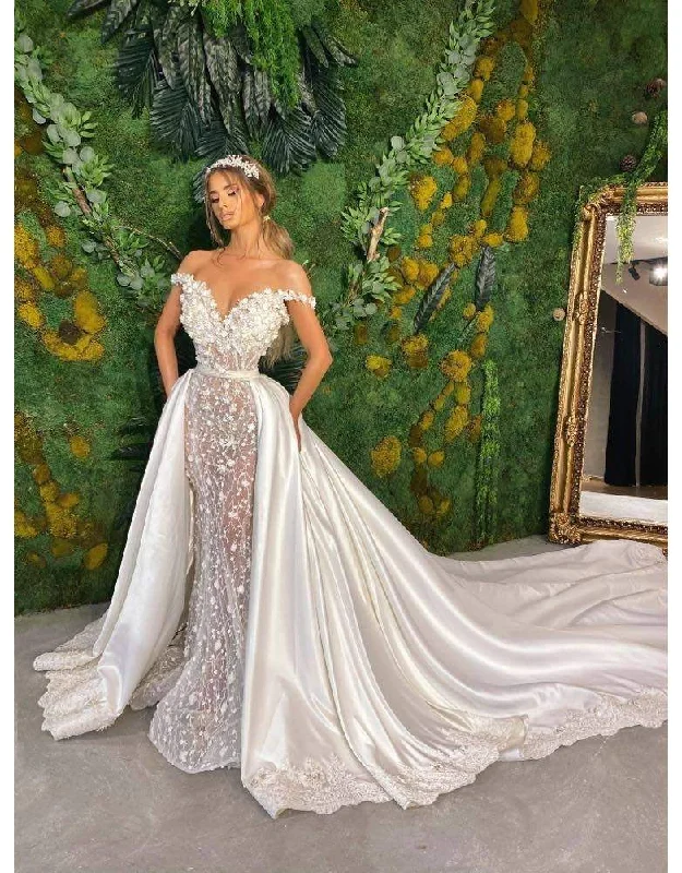Year-End Sale Wedding Dress With Detachable Skirt