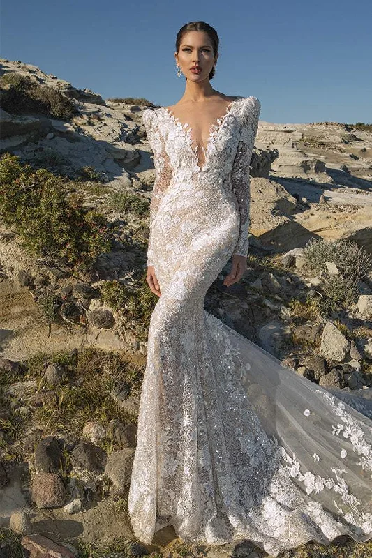 Don't Wait Wedding Dress with Shoulder Padding